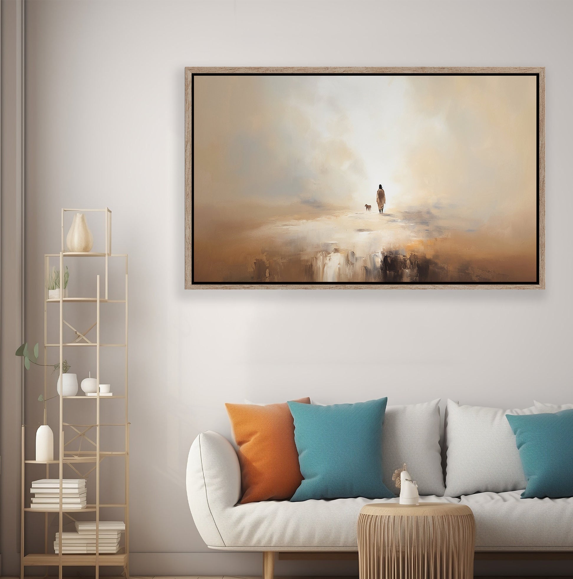 Jesus Leaves The 99 Poster, Parable of The Lost Sheep Poster, Good Shepherd, Religious Gift, LDS Home Decor